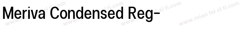 Meriva Condensed Reg字体转换
